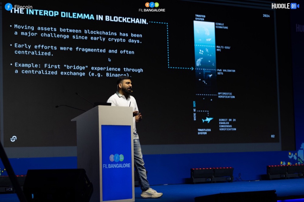 Loveneesh Dhir speaking on the main stage at FIL Bangalore