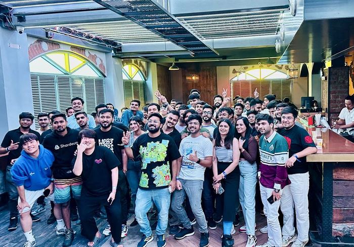 Loveneesh Dhir with the OG Club community at a meetup